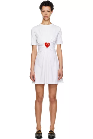 Moschino Donna Vestiti di maglina - White Inflatable Heart Minidress