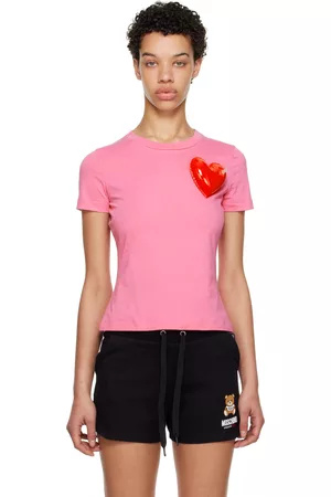 Moschino Donna T-shirt - Pink Inflatable Heart T-Shirt