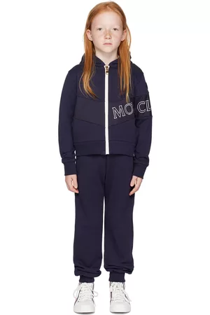 Moncler Kids Navy Paneled Sweatsuit