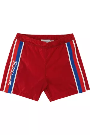 Moncler Bambino Pantaloncini da bagno - Kids Red Striped Swim Shorts