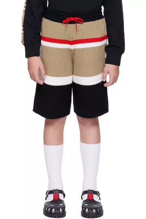 Burberry Pantaloncini - Kids Beige & Black Striped Shorts