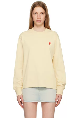 Ami Donna T-shirt - Beige Ami de Cœur Long Sleeve T-Shirt