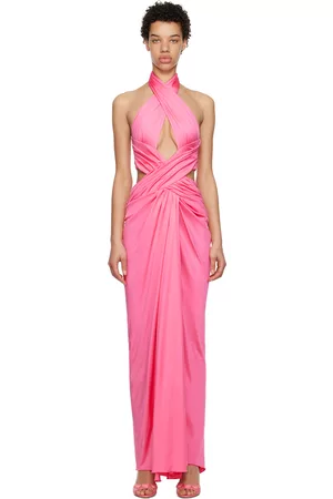 Moschino Donna Vestiti lunghi - Pink Draped Maxi Dress