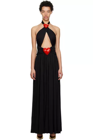Moschino Donna Vestiti lunghi - Black Inflatable Heart Maxi Dress