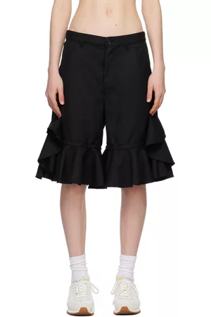 Comme des Garçons Donna Pantaloncini - Black Ruffle Shorts