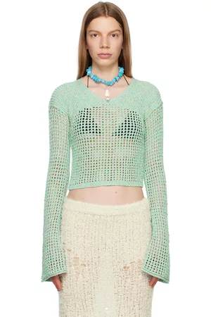 Acne Studios Donna Maglioni - Blue V-Neck Sweater