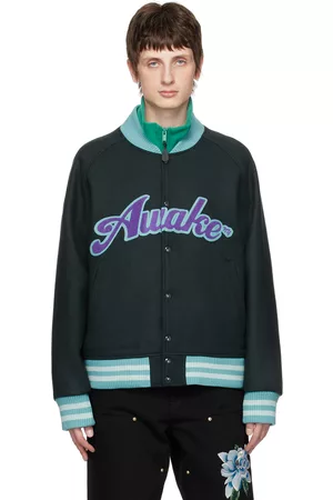 AWAKE NY Uomo Giacche bomber - Gray Embroidered Bomber Jacket