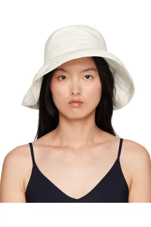 Jil Sander Donna Cappello Bucket - White Wide Brim Bucket Hat