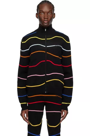 Marni Uomo Maglione jacquard - Black Striped Sweater