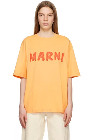 Marni Donna T-shirt - Orange Printed T-Shirt
