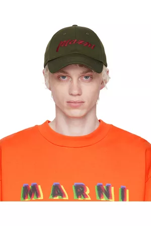 Marni Uomo Cappelli con visiera - Khaki Embroidered Cap
