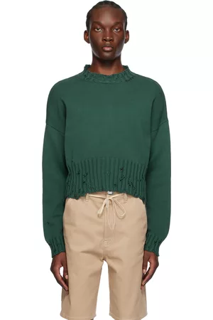 Marni Uomo Maglioni - Green Cropped Sweater