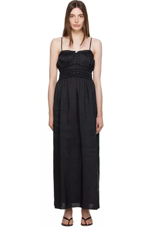 Frame Donna Vestiti lunghi - Black Corded Maxi Dress