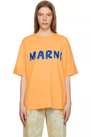 Marni Donna T-shirt - Orange Printed T-Shirt