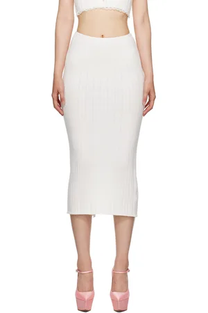 DANIELLE GUIZIO Ribbed Midi Skirt