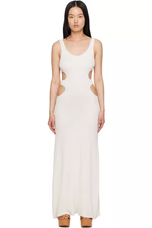 Chloé Donna Vestiti lunghi - Off-White Cutout Maxi Dress