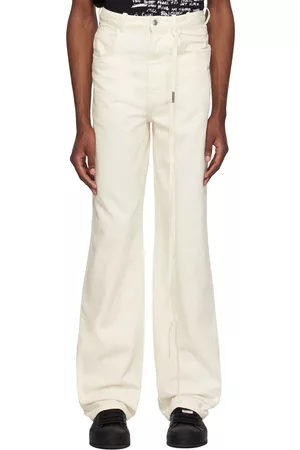 ANN DEMEULEMEESTER Uomo Jeans - Off-White Kevin Jeans