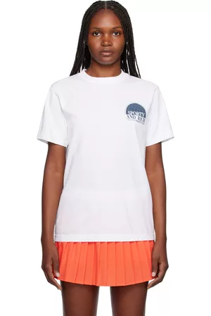 Sporty & Rich Donna T-shirt - White 'Racquet Club' T-Shirt