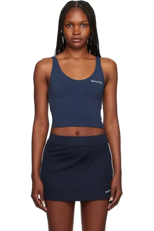 Sporty & Rich Navy New Serif Tank Top