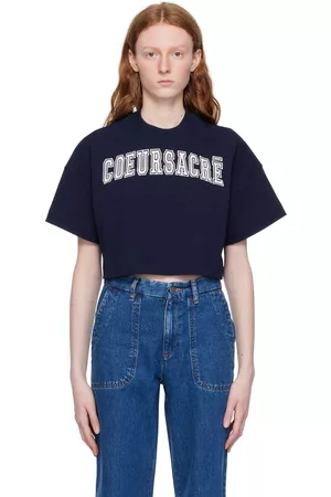 Ami Donna T-shirt - Navy 'Coeur Sacré' T-Shirt