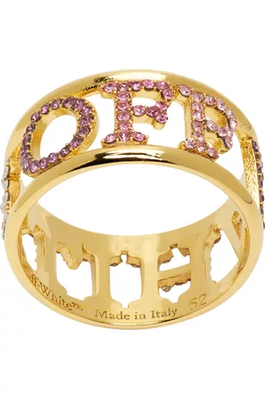 OFF-WHITE Donna Anelli - Multicolor Logo Pavé Ring