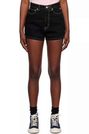 Kenzo Donna Pantaloncini - Black Paris 'Boke Flower' Denim Shorts