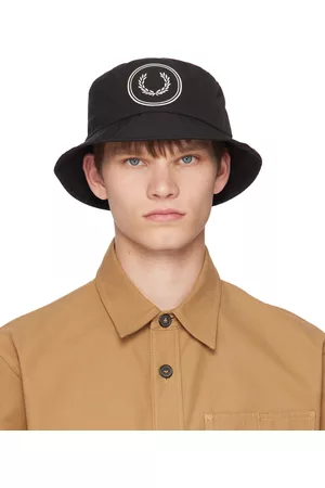 Fred Perry Uomo Cappello Bucket - Circle Branding Bucket Hat