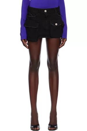 The Attico Donna Minigonne - Black Fay Denim Miniskirt