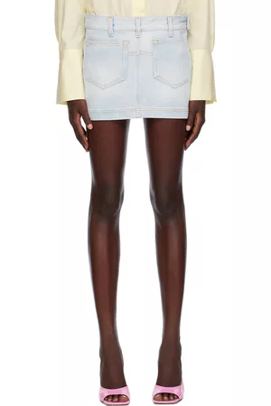 The Attico Donna Minigonne - Blue Abra Denim Miniskirt