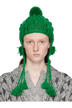 Anna Sui Green Butterfly Beanie