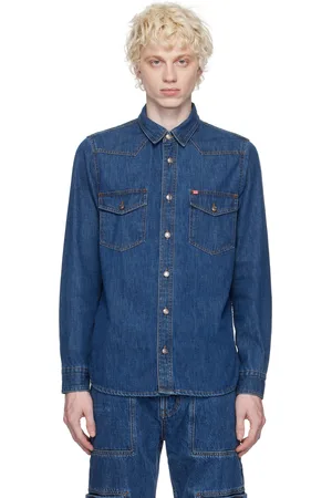 HUGO BOSS Blue Western Yoke Denim Shirt