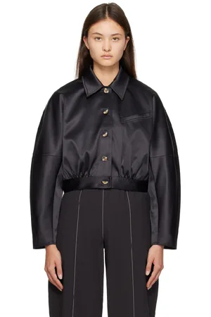 Ganni Black Spread Collar Jacket