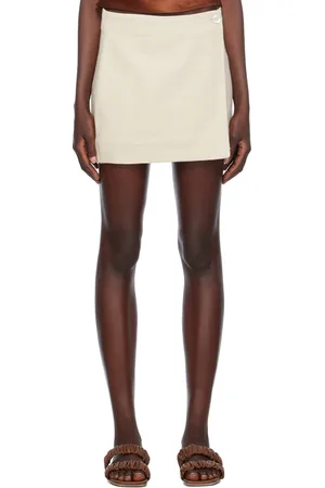 Staud Beige Tour Miniskirt