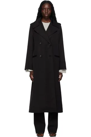 Totême Black Fluid Trench Coat