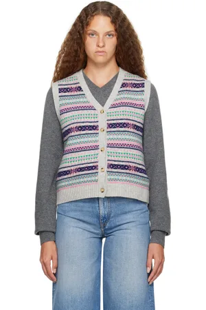 Caro Editions Gray Jacquard Cardigan