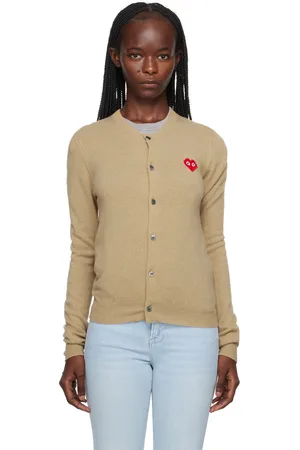 Comme des Garçons PLAY Tan Invader Edition Cardigan