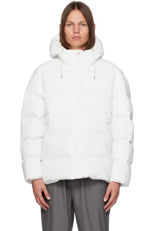 Rains White Alta Puffer Jacket