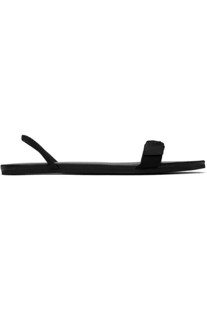 The Row Black Bow Sandals