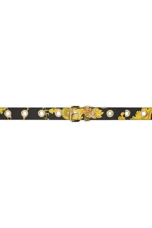 VERSACE Black & Gold Chain Couture Belt