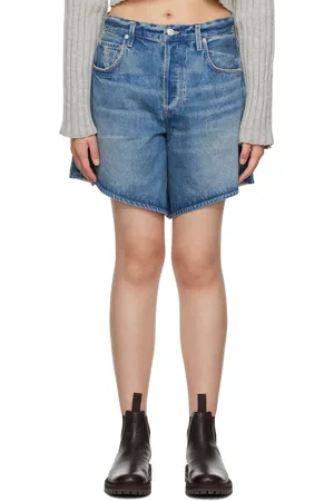Citizens of Humanity Blue Gaucho Denim Shorts