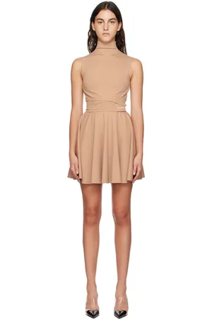 Alaïa Beige Sculpting Minidress