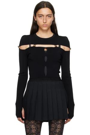 VERSACE Black Cutout Sweater