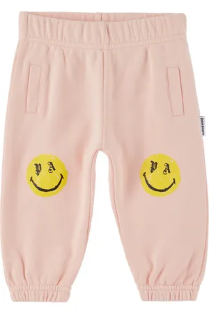 Palm Angels Baby Pink Smiley Sweatpants