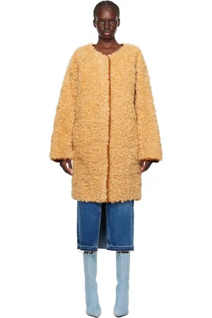 Stand Studio Beige Paola Faux-Fur Coat