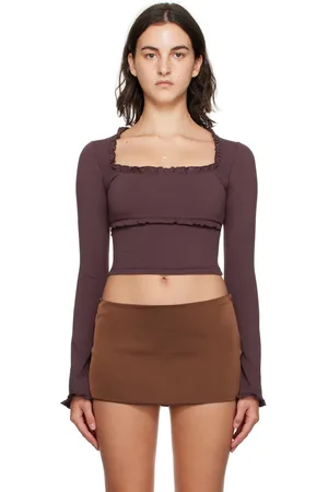 DANIELLE GUIZIO Purple Fleur Long Sleeve T-Shirt