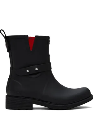 RAG&BONE Black Moto Rain Boots