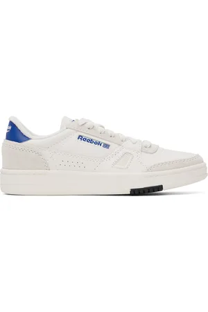 Reebok White & Blue LT Court Sneakers