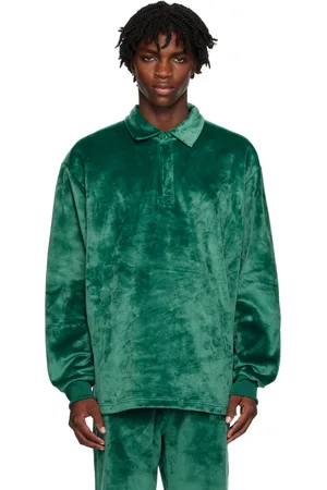 adidas Green Placket Long Sleeve Polo