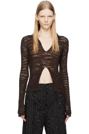 Acne Studios Brown Spread Collar Sweater