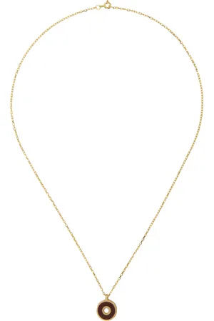 Ellie Mercer Gold Disc Pendant Necklace